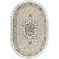 Иранский ковер Shahname 1200 268 Крем овал